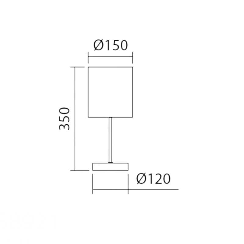 Lampe De Chevet Set Laiton Mat Et Abat-jour Blanc
