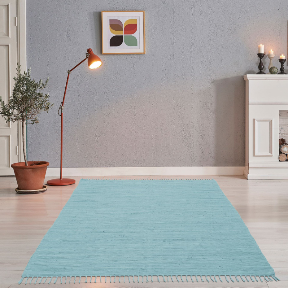 Tapis réversible coloré en coton tissé à la main - Happy Cotton