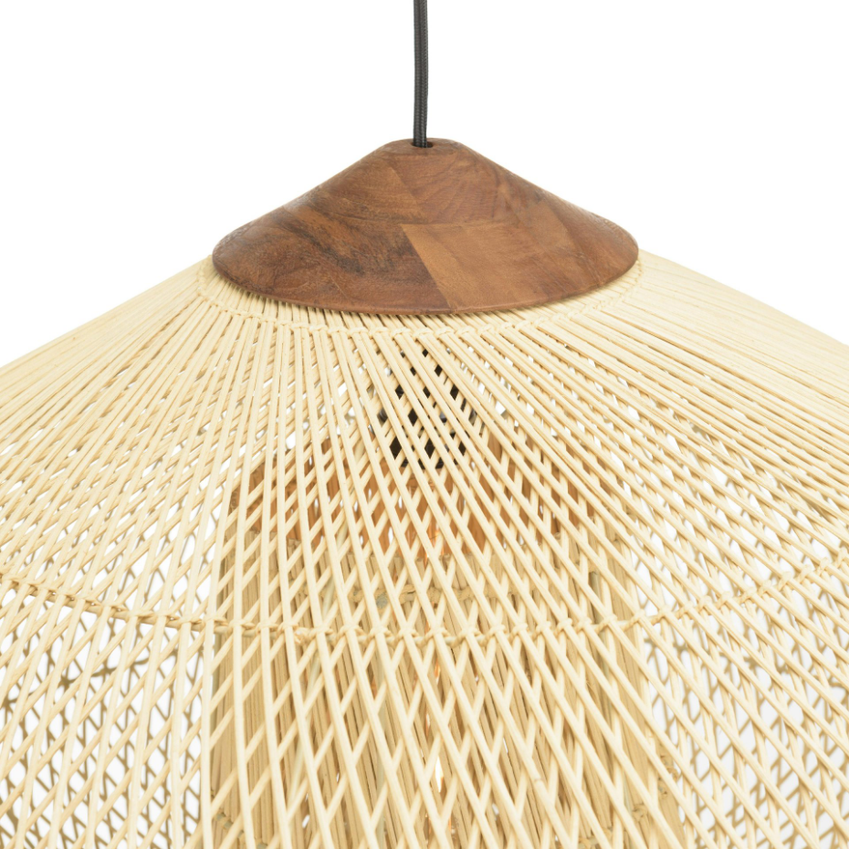 Suspension entonnoir en rotin 80cm FOLELLI
