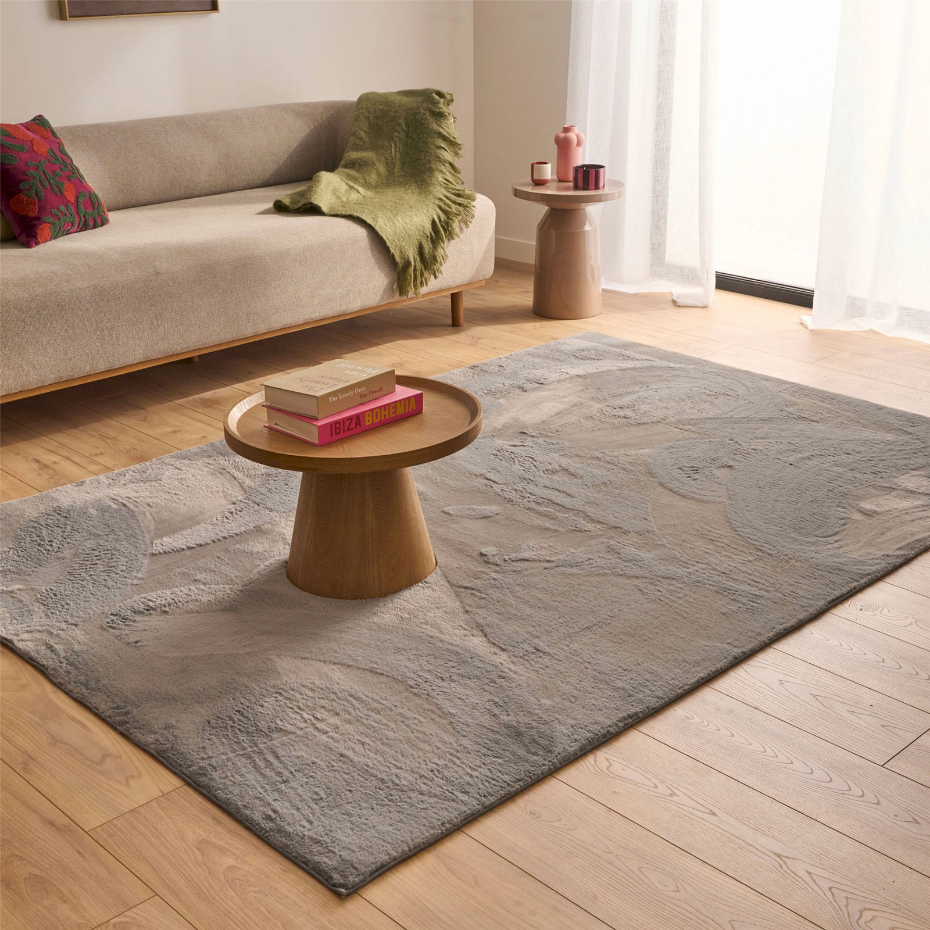 Tapis rectangulaire en polyester NUBE