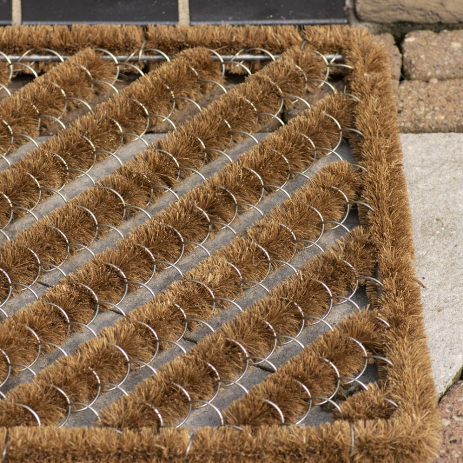 Paillasson spirale en fibres de coco 60 x 40 cm