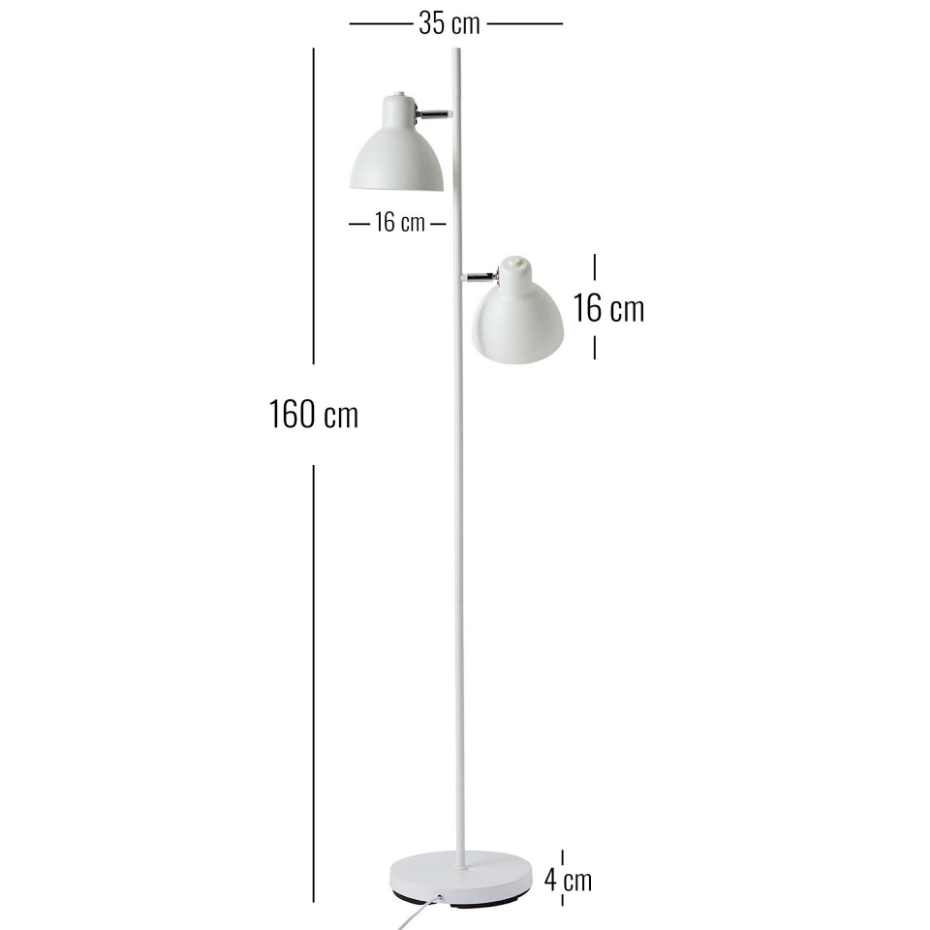 Lampadaire en Métal à deux points lumineux SKAGEN