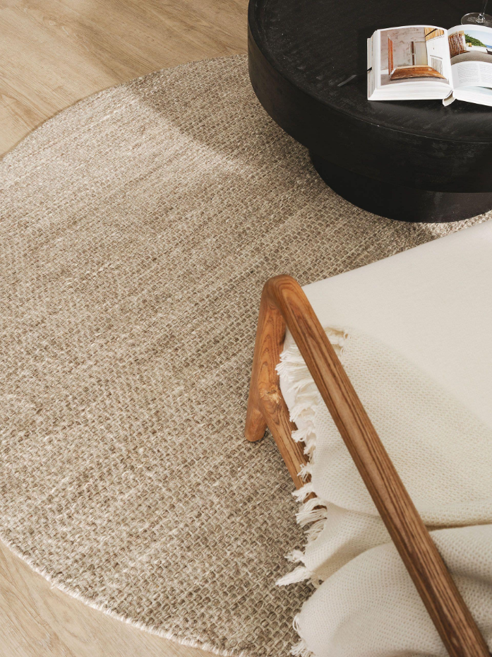 Tapis rond de laine tissé main ROCCO