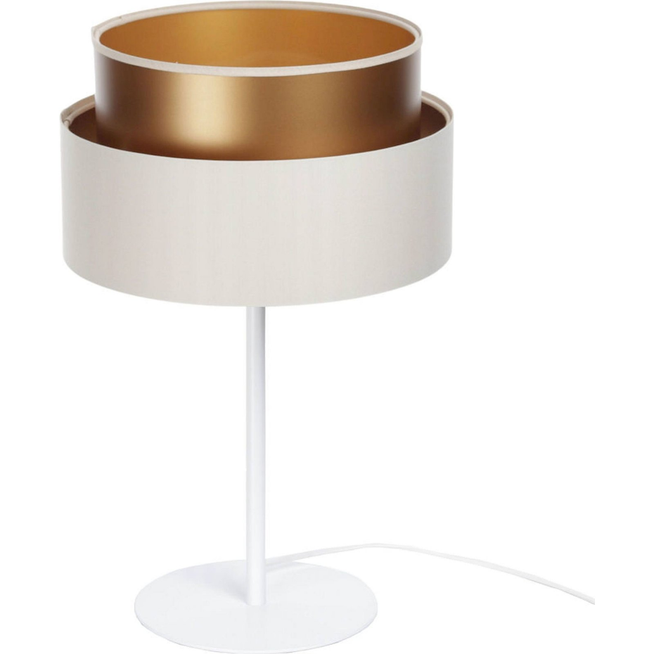 Lampe à poser ronde en tissu Duo ellegant
