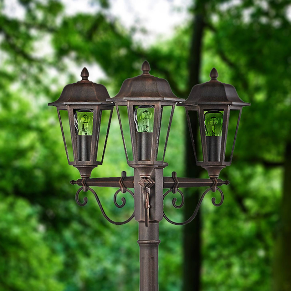 Lampadaire extérieur en aluminium antique