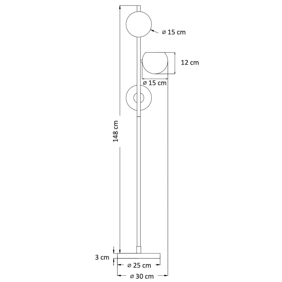 Lampadaire à support pour plante - ORTENSIA