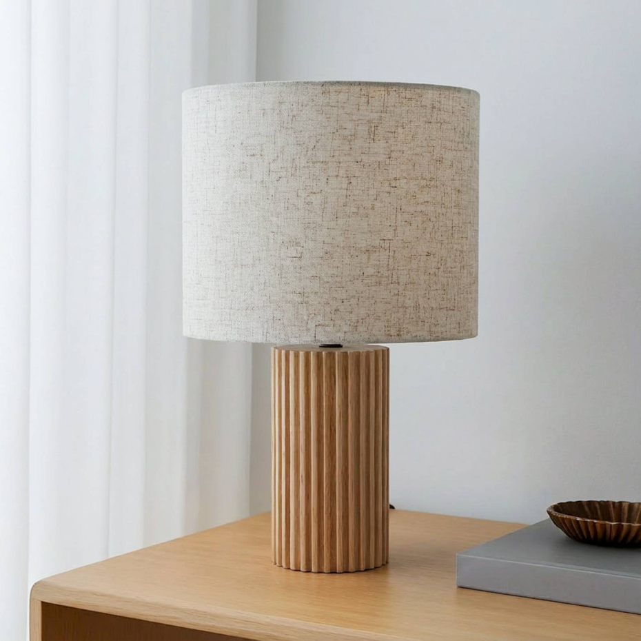 Lampe à poser en bois scandinave, Kimiko