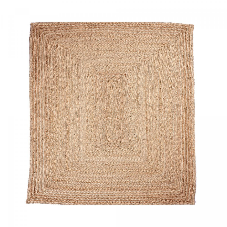 Tapis en jute fait à la main motif uni NATURE