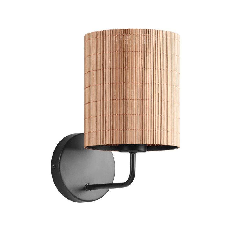 Applique Bambou Et Metal Noir Rail