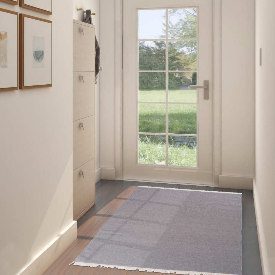 Tapis kilim fait main en laine motif uni LYN12 BAYA IBAY