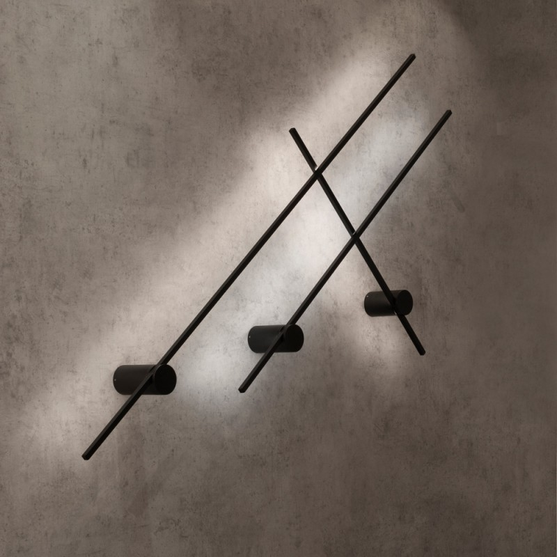 Applique Led Tige Noir Tobago 90 Cm