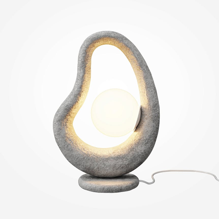 Lampe à poser organique 1 globe LULING