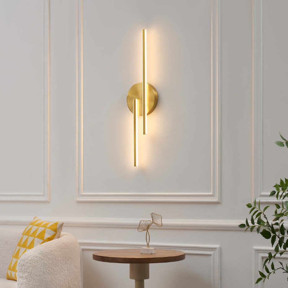 Applique LED minimaliste dorée - PIA