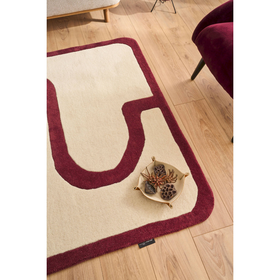 Tapis géométrique en laine et coton Pantone