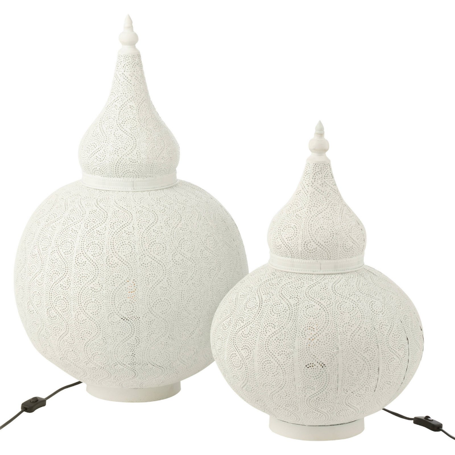 Lampe orientale en métal forme organique