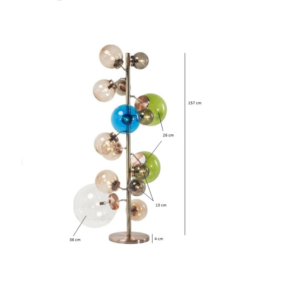 Lampadaire en verre et acier 160cm, BALLOON