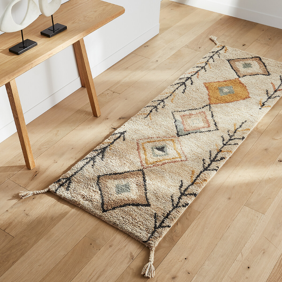 Tapis de couloir en laine, noué main, Mirjana