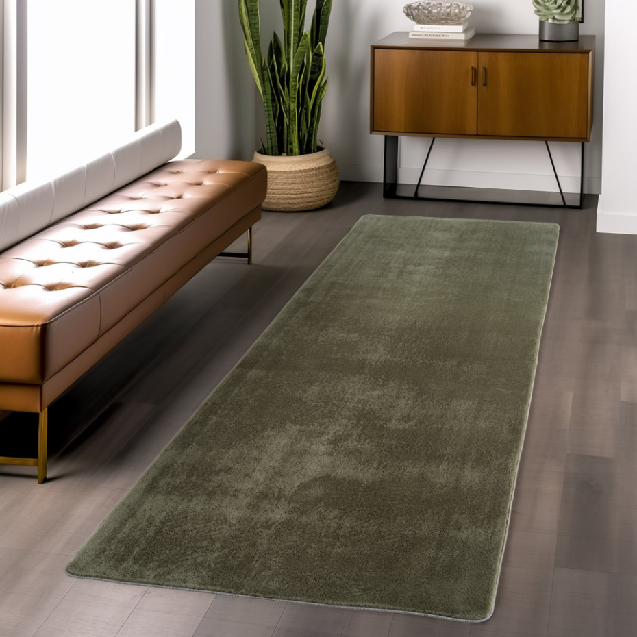 Tapis de salon uni doux ALBA