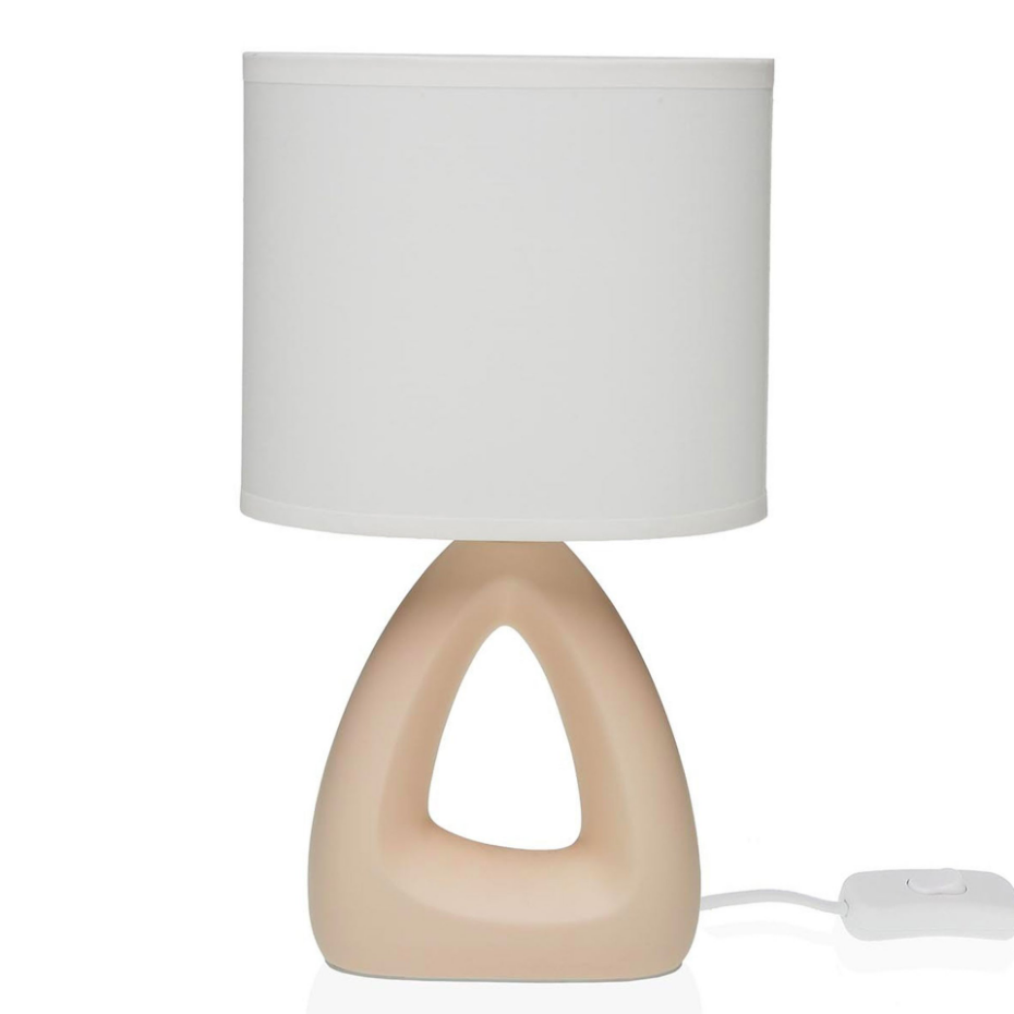 Lampe à poser en céramique beige 17x10x30cm