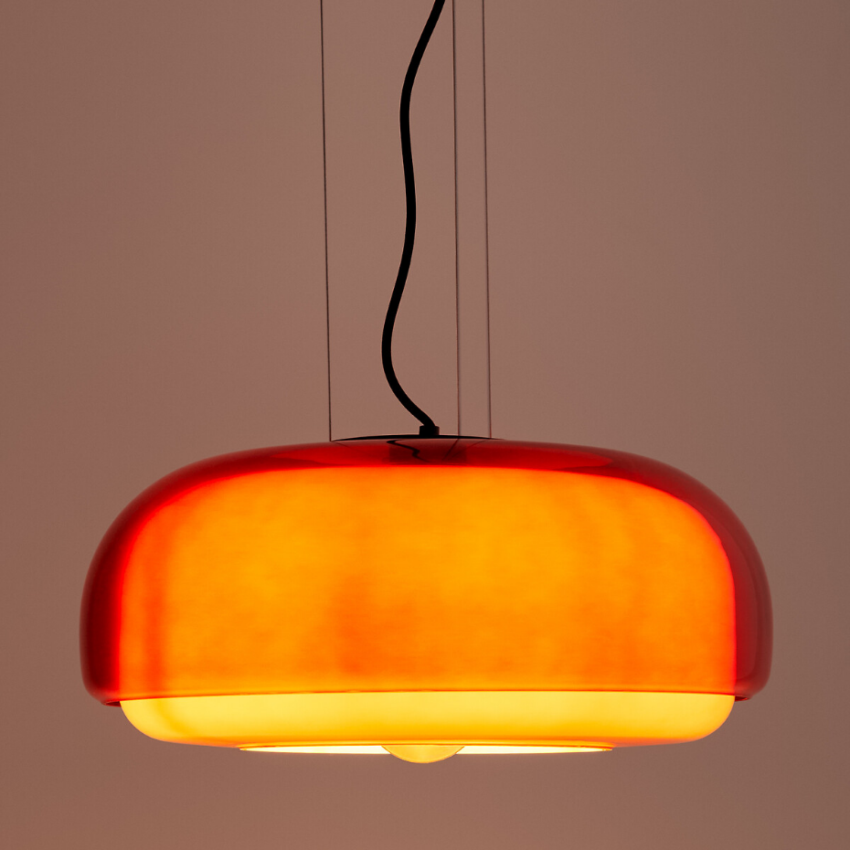 Suspension en verre coloré Ø45 cm, Kinoko