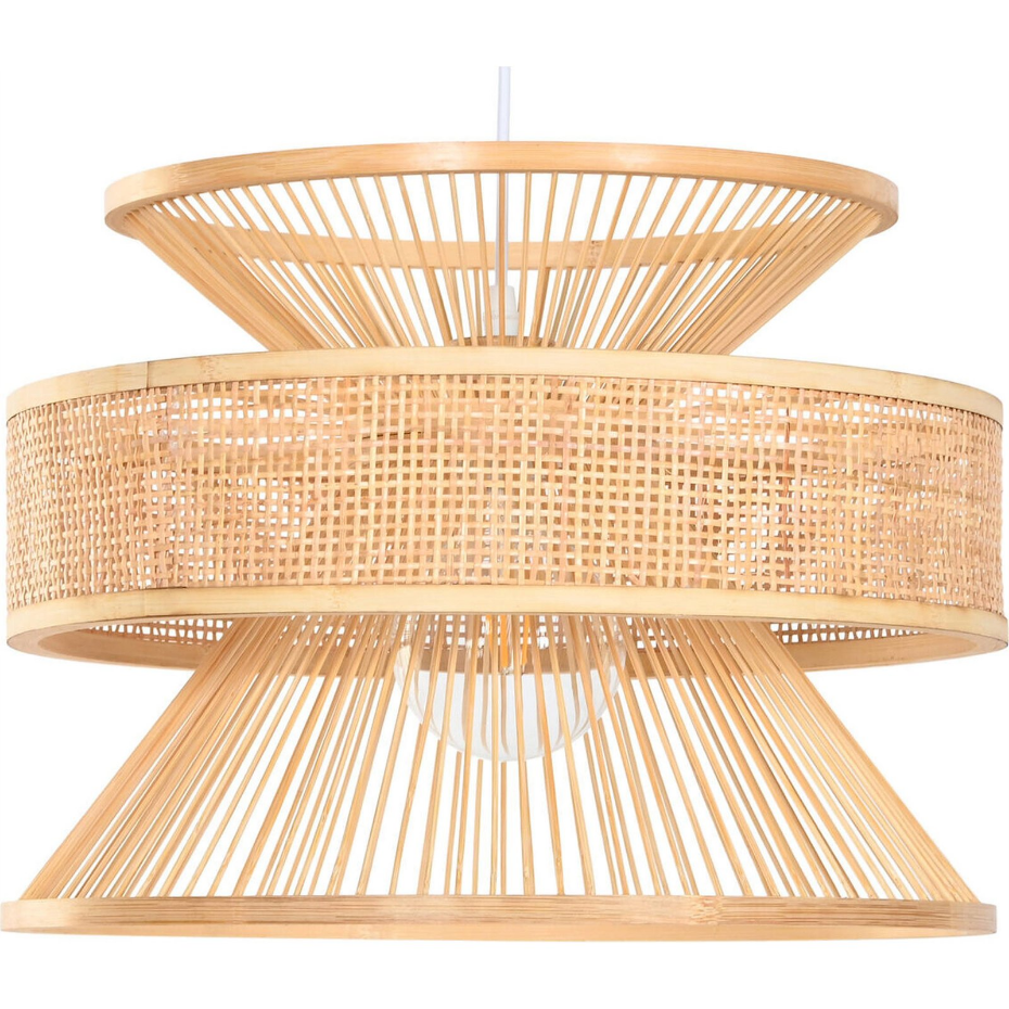 Suspension en bambou et rotin ronde Urban