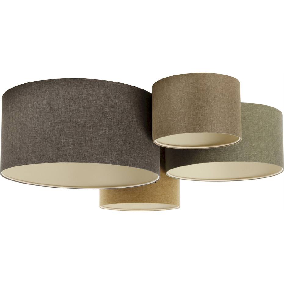Plafonnier rond en tissu pour salon ou chambre Boho Elegant