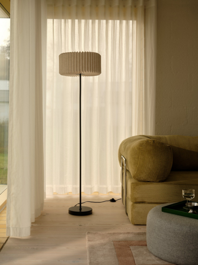 Lampadaire Vivienne  Métal Noir ,  H. 152 - IP20 - E27 /  Nordlux Intérieur