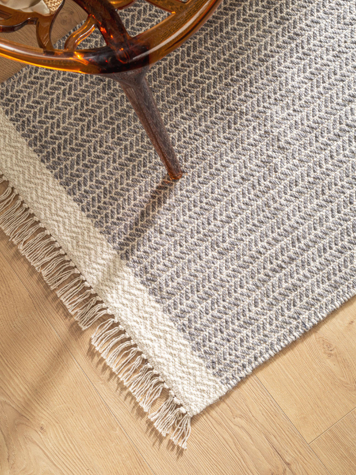 Tapis de couloir en laine tissé main KIM
