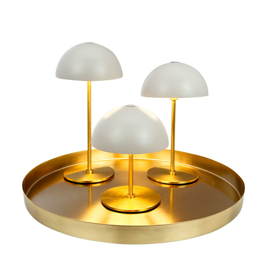 Lampe à poser LED ALONG Lot de 3 + plateau