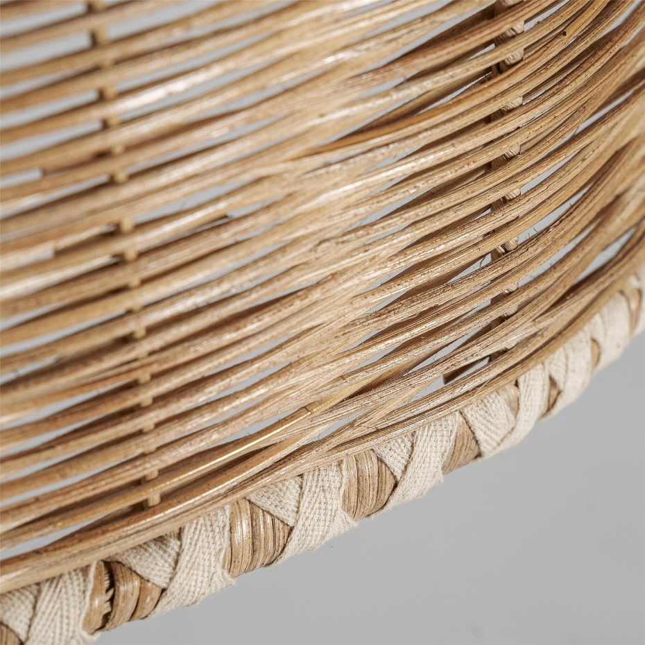 Lustre en rotin tressé