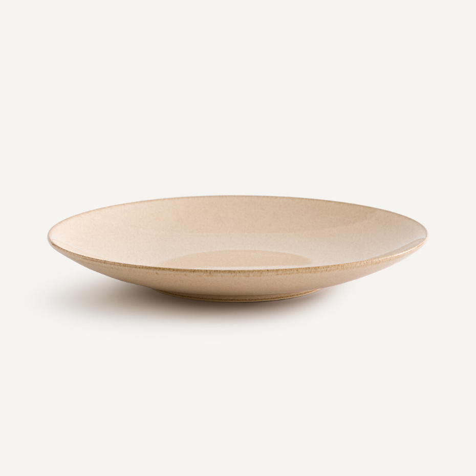 Lot de 4 assiettes plates en grès émaillé, BENN