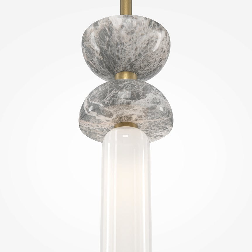 Suspension design métal et marbre ENID