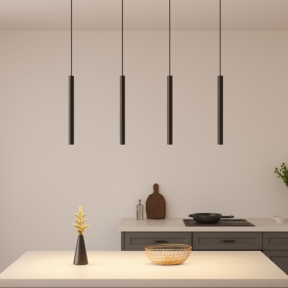 Kit rail 4 tubes LED suspendus - LYNE