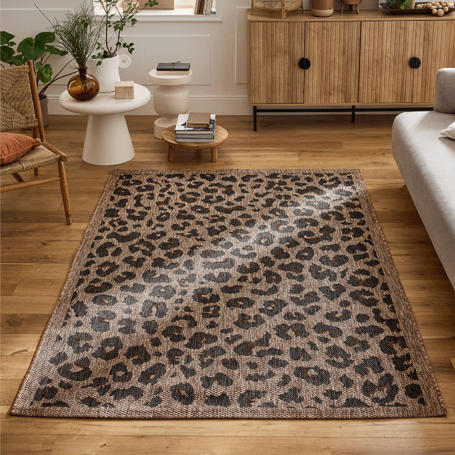 Tapis intérieur extérieur à motif léopard SAVANNA
