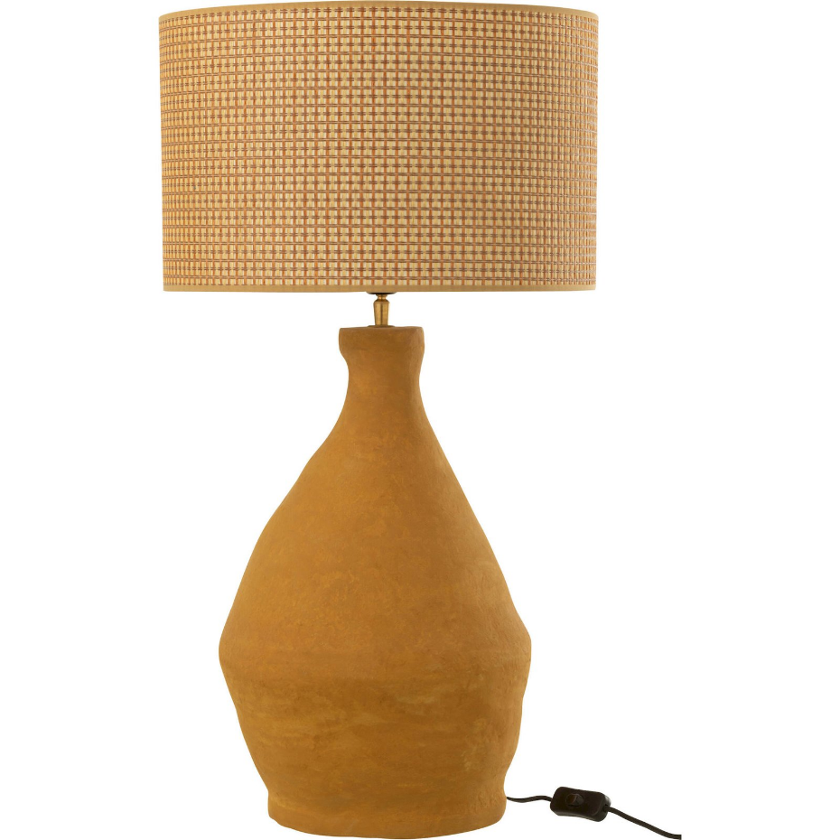 Lampe à poser en papier mâché forme organique