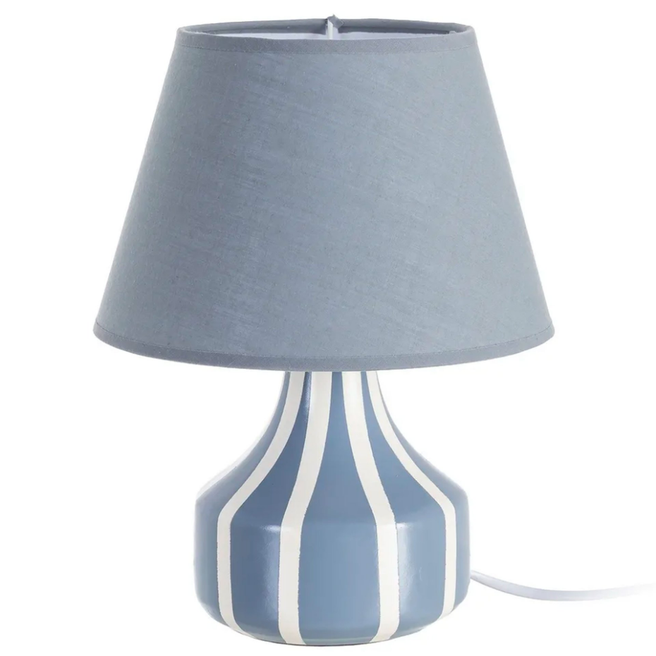 Lampe à poser céramique bleue 22x22x30cm