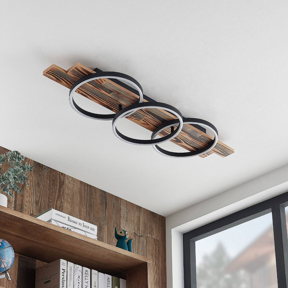 Plafonnier en bois moderneLED, Sentoa