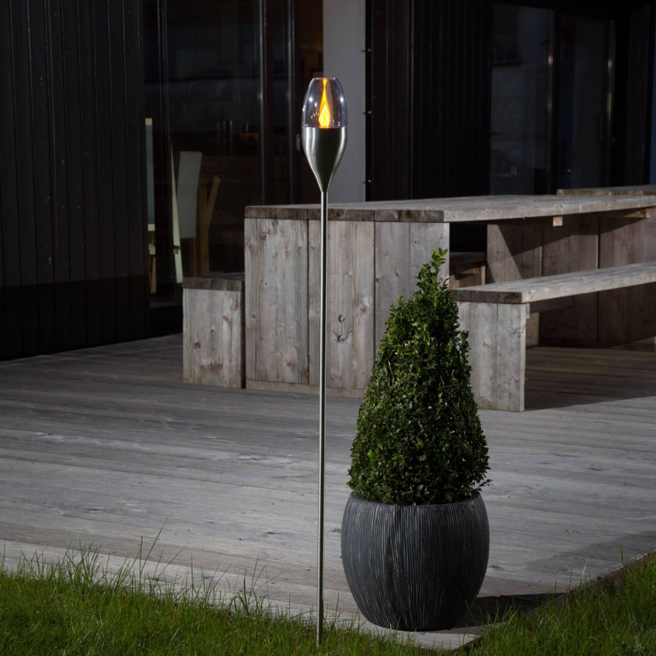 Lampe solaire en inox moderneLED, Jari