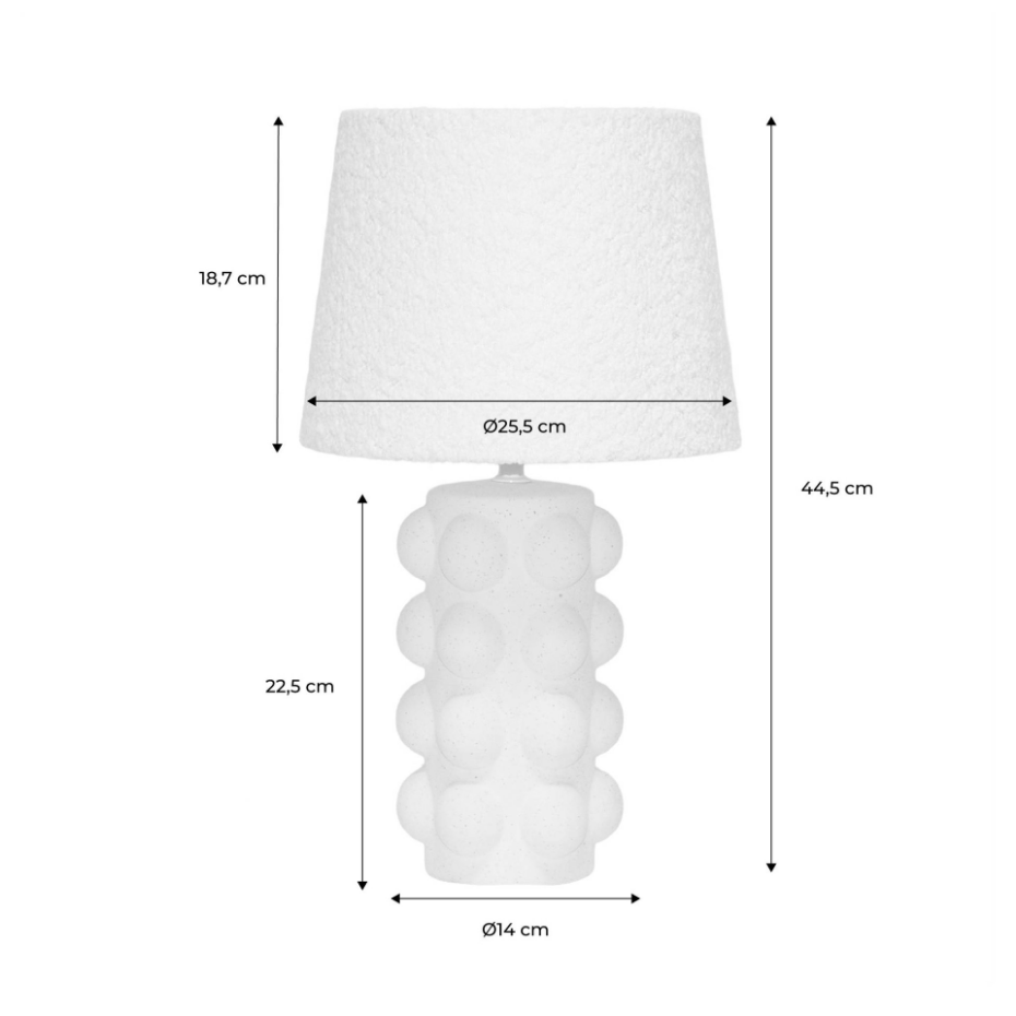 Lampe de table intérieur céramique H 45cm MIA