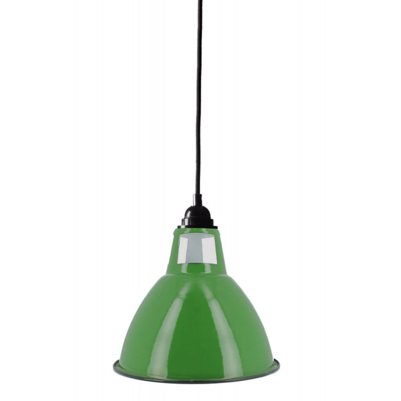 Suspension vintage émaillée Vert Sada