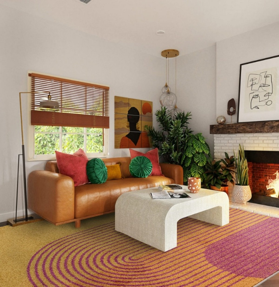 Tapis tissé plat moderne DISCO