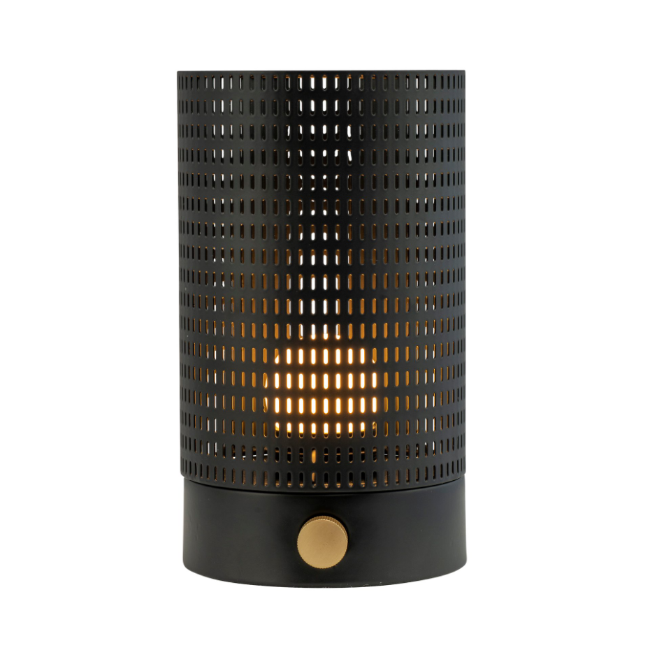 Lanterne noire/laiton MESH