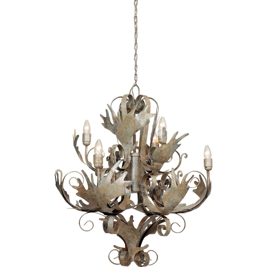 Lustre suspendu en fer style vintage rond