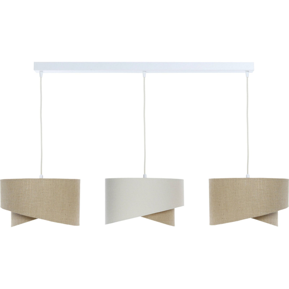Suspension rectangulaire en jute et lin Boho