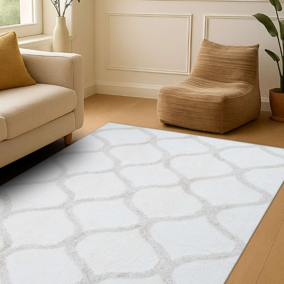 Tapis salon lavable berbère en coton ATLAS - style bohème