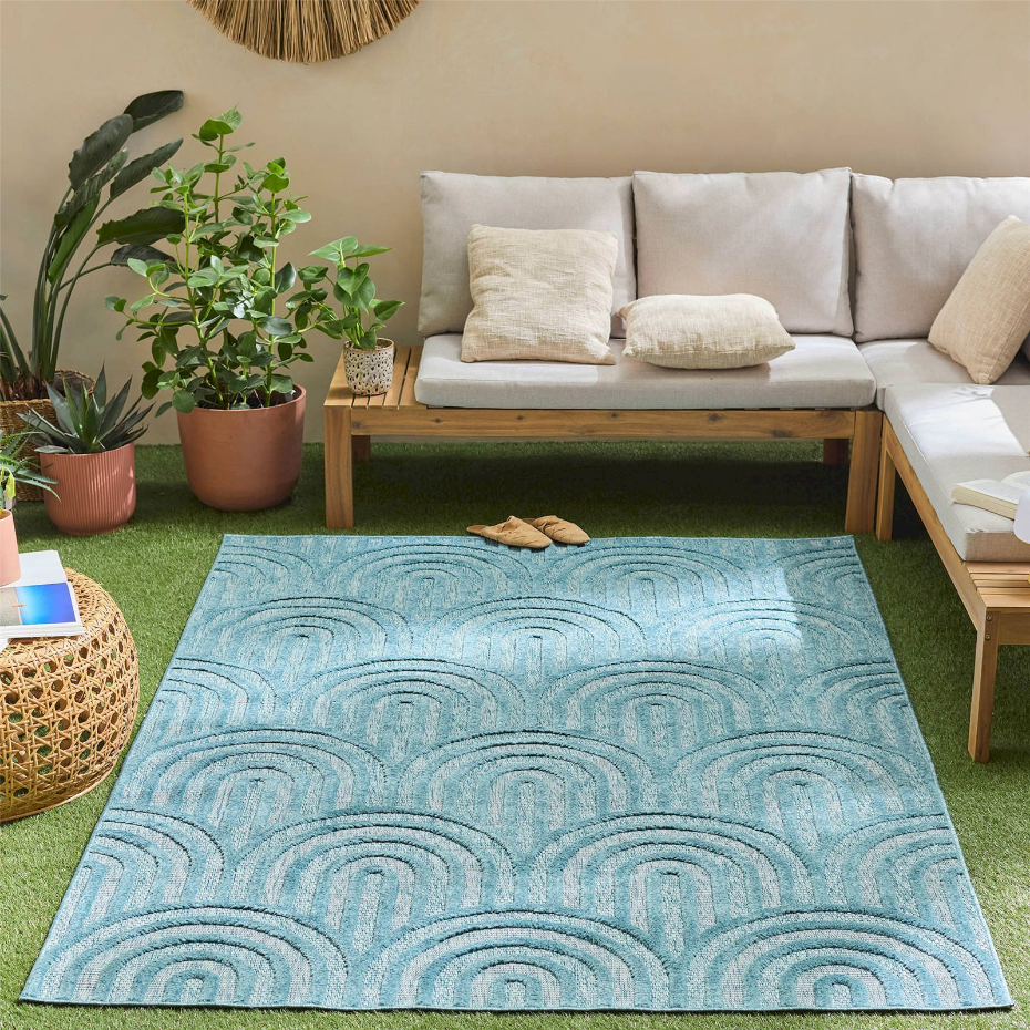 Tapis en polypropylène rectangulaire Santorini