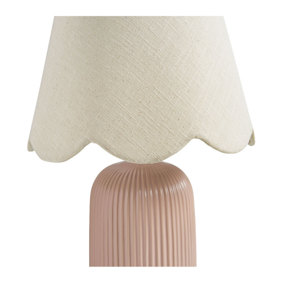Lampe Sibylle en céramique abat-jour en lin