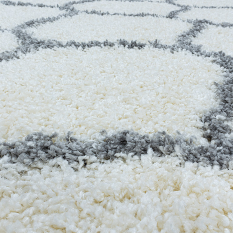 Tapis shaggy à poils long motif scandinave SALSA