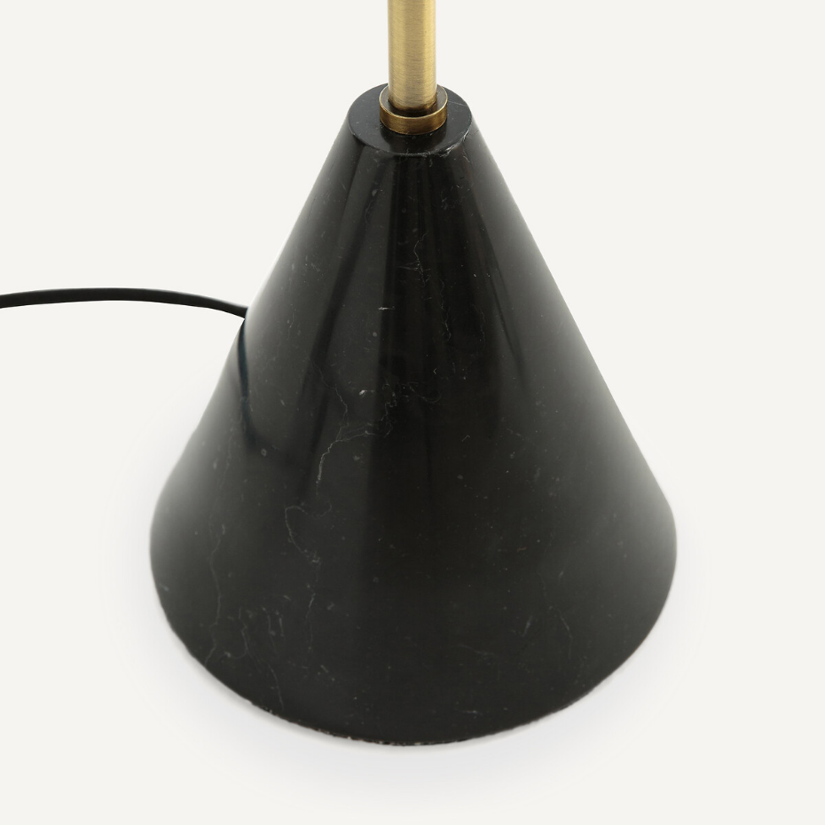 Lampadaire marbre et métal fer laiton Sophonie