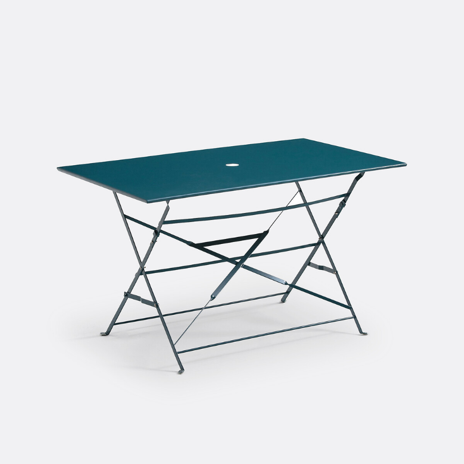 Table pliante rectangulaire, métal fer Ozevan